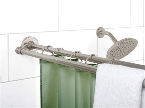 spring tension shower rod|More.